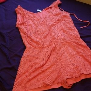 💜SALE!! 2 for $20💜 Coral/Orange Romper